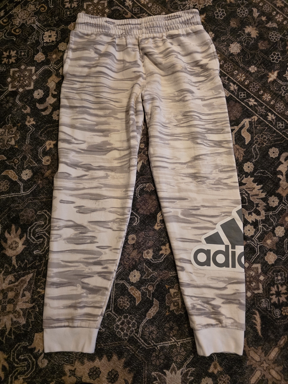 Boy adidas Light Gray Camo Jogger Sweatpants